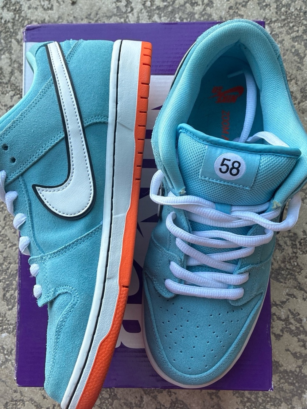 VNDS Nike SB Dunk Low Club 58 Gulf. Men’s size 9.5. Original box